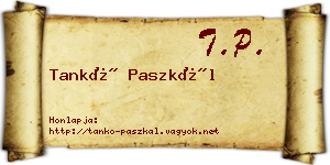 Tankó Paszkál névjegykártya