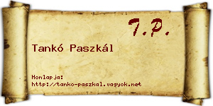 Tankó Paszkál névjegykártya
